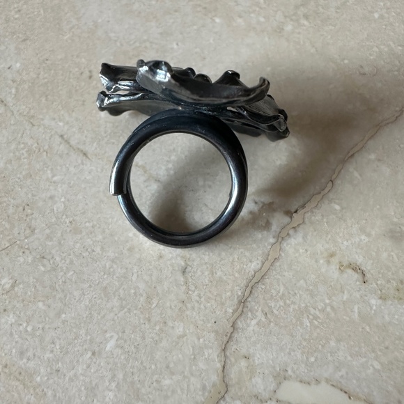 Panzè Adjustable Ring in Oxidized Silver - Picture 6 of 6